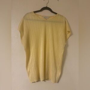TanJay Light Yellow Women's Blouse Size: 2X